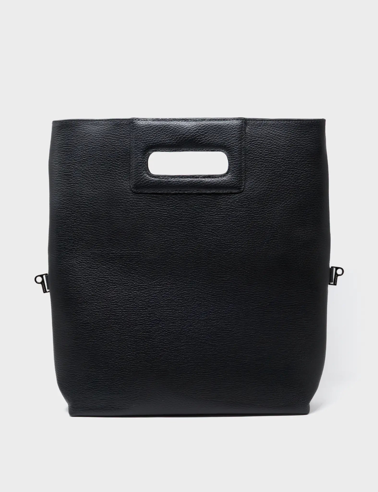 Milo Convertible Crossbody Bag - Black Leather Creatures of the Future Print