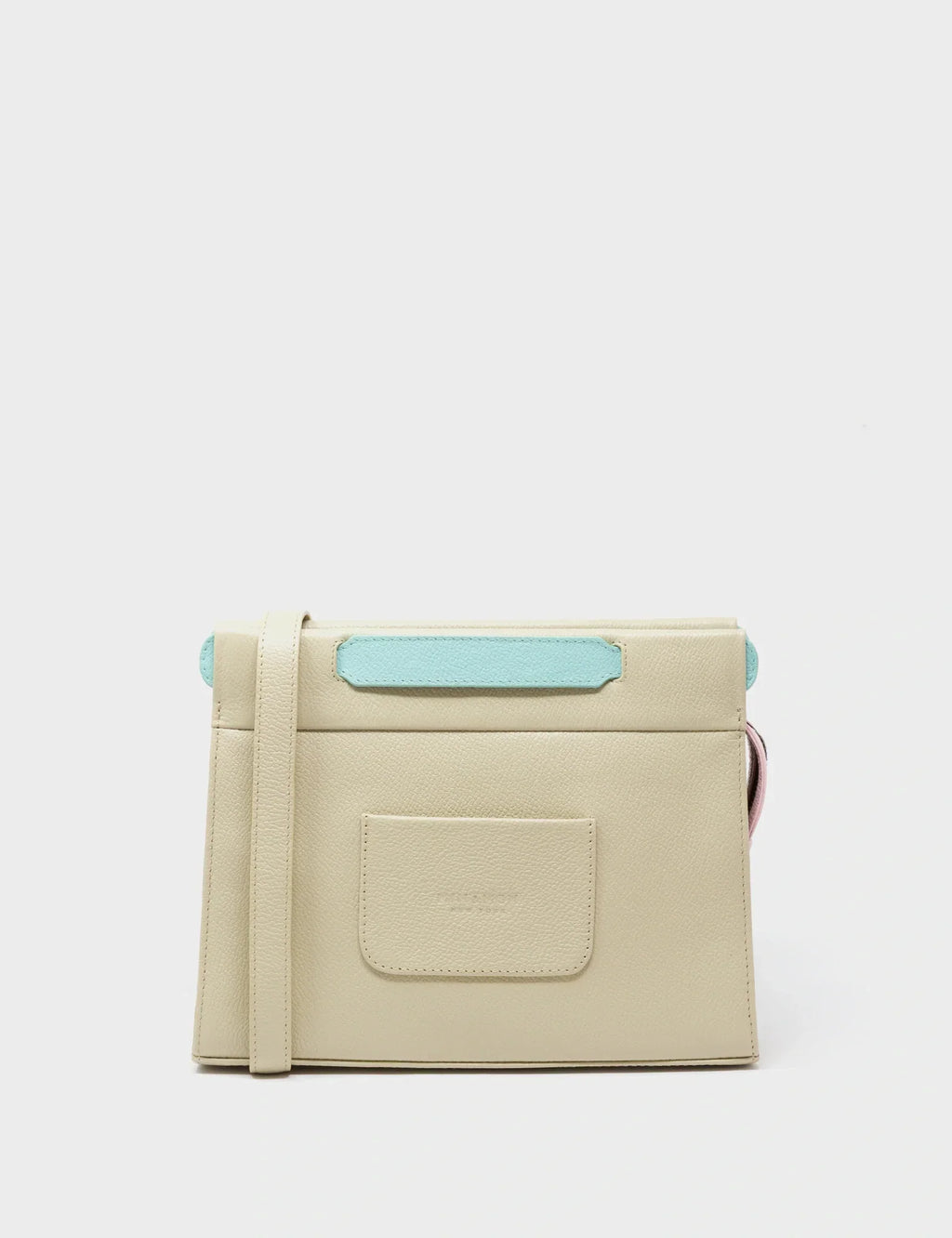 Vali Crossbody Gravel Beige Leather Bag - Studs Pattern