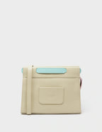 Vali Crossbody Gravel Beige Leather Bag - Studs Pattern