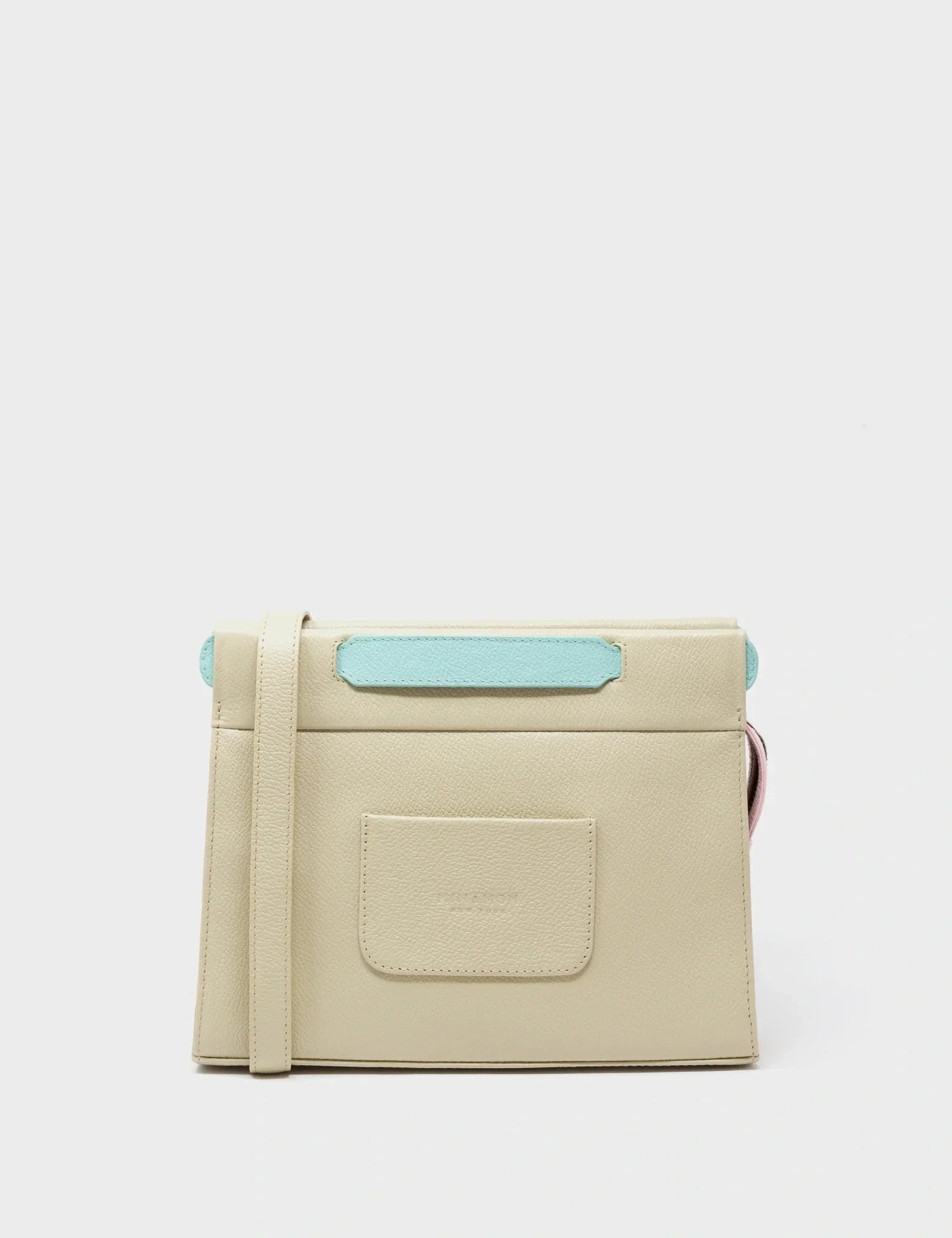 Vali Crossbody Gravel Beige Leather Bag - Studs Pattern