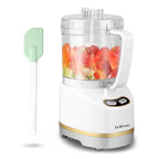 La Reveuse Electric Mini Food Processor with 200 Watts.2-Cup Prep Bowl for Mincing.Chopping.Grinding.Blending.Pureeing.White