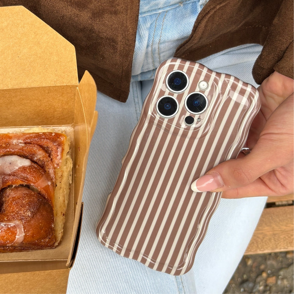 Wavy Phone Case - Chestnut Stripes