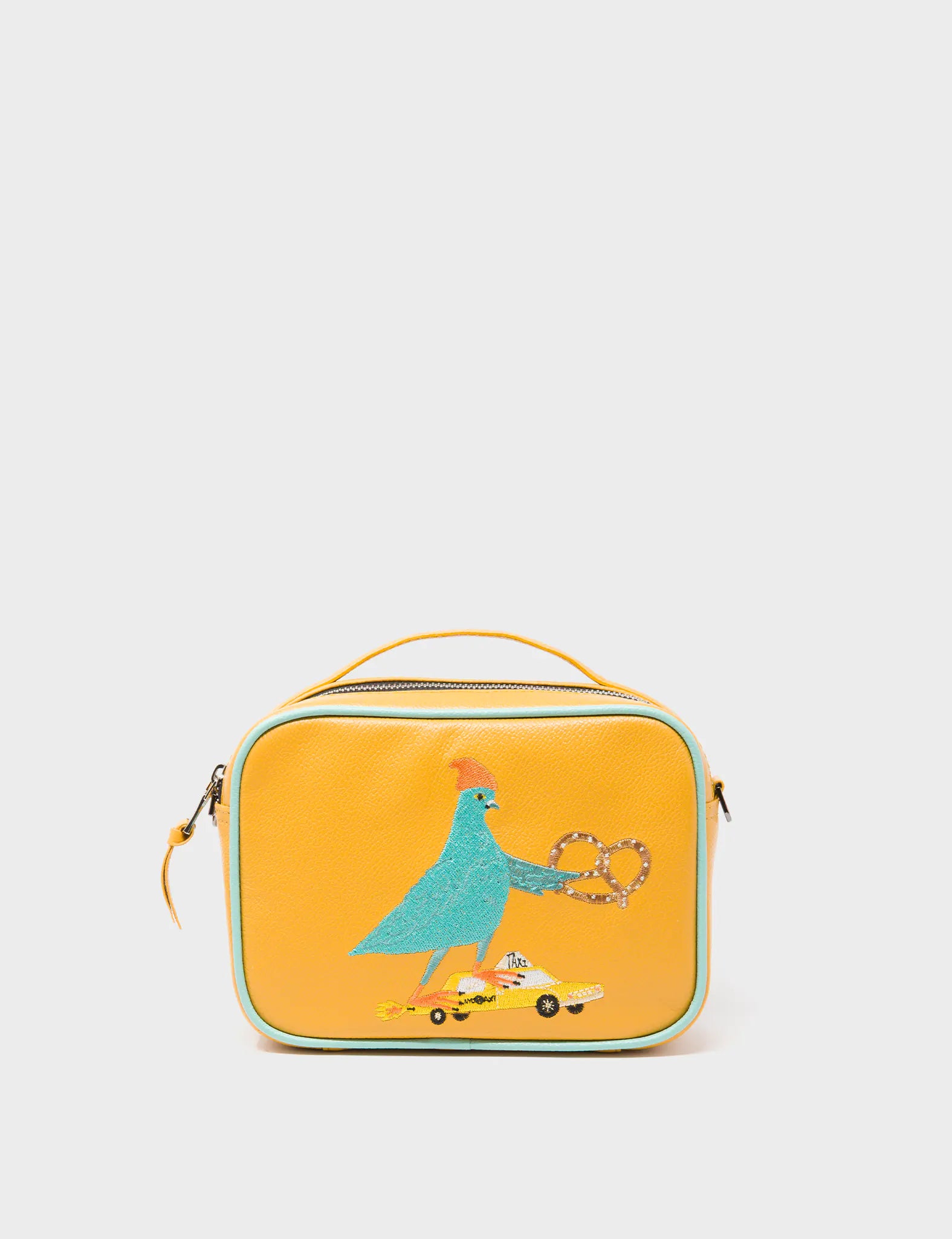 Verto Golden Glow Leather Crossbody Bag - Pigeonista Embroidery
