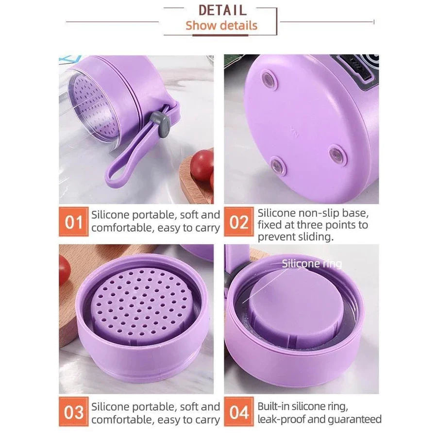 BESTDIY Portable USB Rechargeable Fruit Juice Blender Juice Maker Juicer Blender Mixer 380ML Fruit Juicer