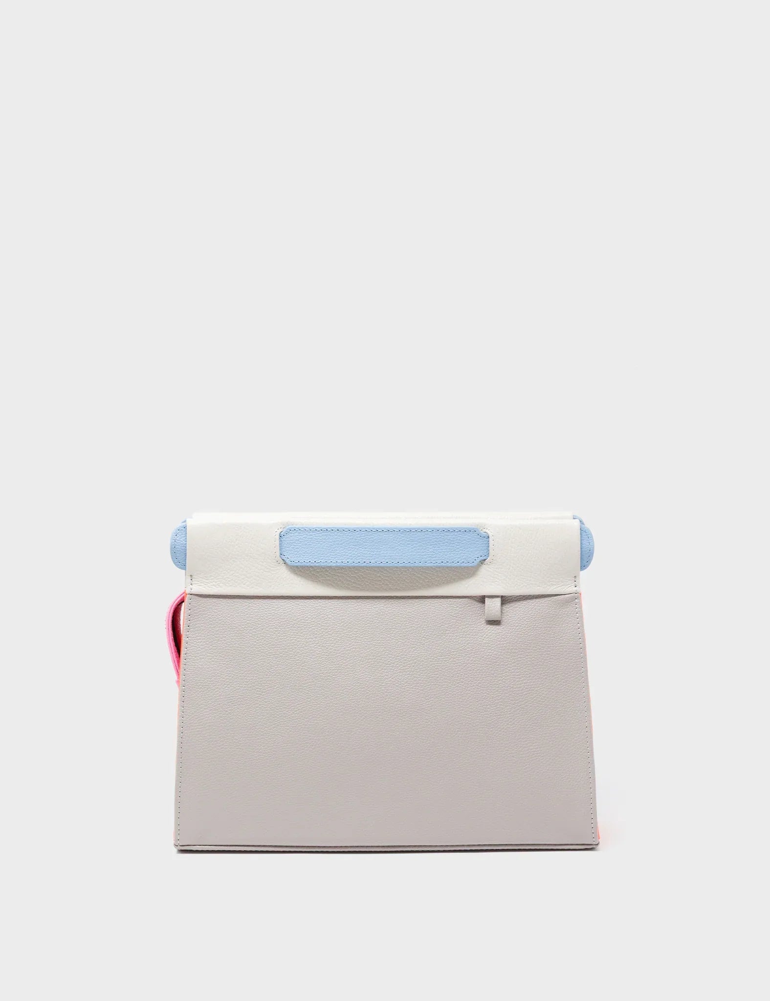 Vali Crossbody Small Gray Leather Bag - All Over Eyes Embroidery