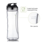 La Reveuse Personal Blender With Travel Lid BPA Free - 18oz Portable Sports Bottle Silver Stainless Steel Blade LARB1802S