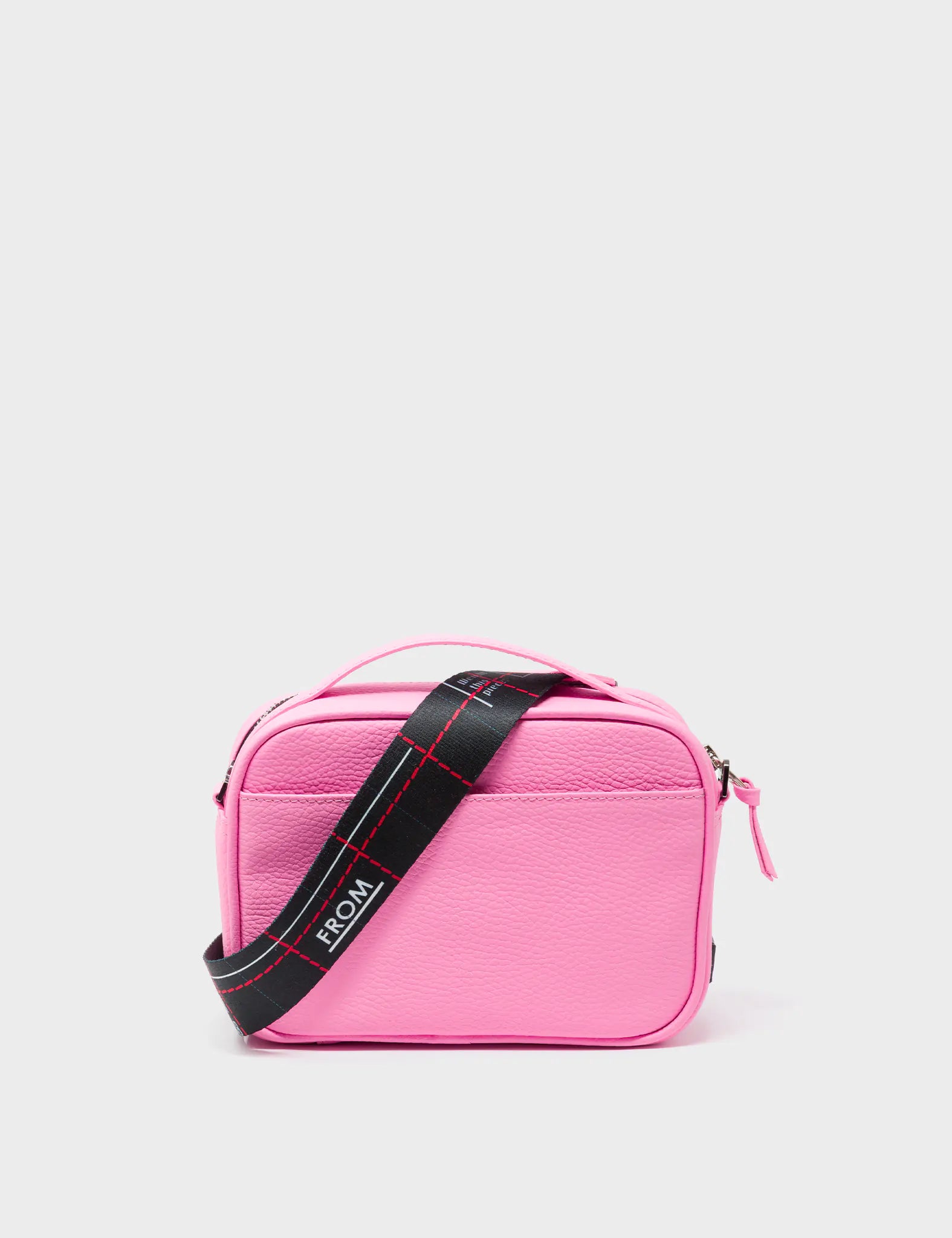 Verto Soft Neon Pink Leather Crossbody Bag - Winged Tiger Embroidery