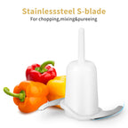 La Reveuse Electric Mini Food Processor with 200 Watts.2-Cup Prep Bowl for Mincing.Chopping.Grinding.Blending.Pureeing.White