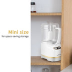 La Reveuse Electric Mini Food Processor with 200 Watts.2-Cup Prep Bowl for Mincing.Chopping.Grinding.Blending.Pureeing.White