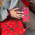 Wavy Phone Case - Leopard Hibiscus