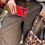 Wavy Phone Case - Leopard Hibiscus