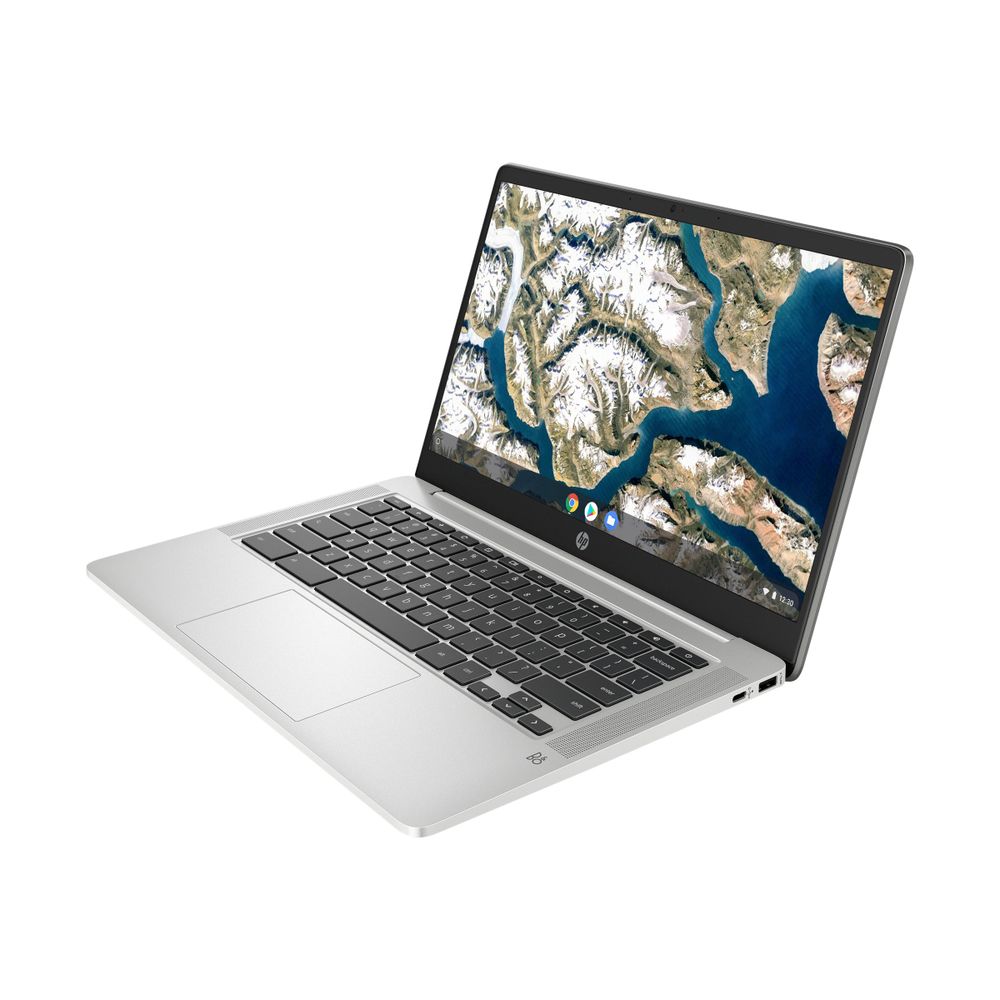 HP 14a-na0131wm 14 HD Pentium Silver N5030 1.1GHz Intel UHD Graphics 605 4GB RAM 64GB SSD Chrome OS Mineral Silver