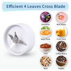 La Reveuse Personal Size Blender 250 Watts Power for Shakes Smoothies Seasonings Sauces with 1 Piece 15 oz Cup.1 Piece 10 oz Mug.BPA Free