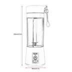 BESTDIY Portable USB Rechargeable Fruit Juice Blender Juice Maker Juicer Blender Mixer 380ML Fruit Juicer