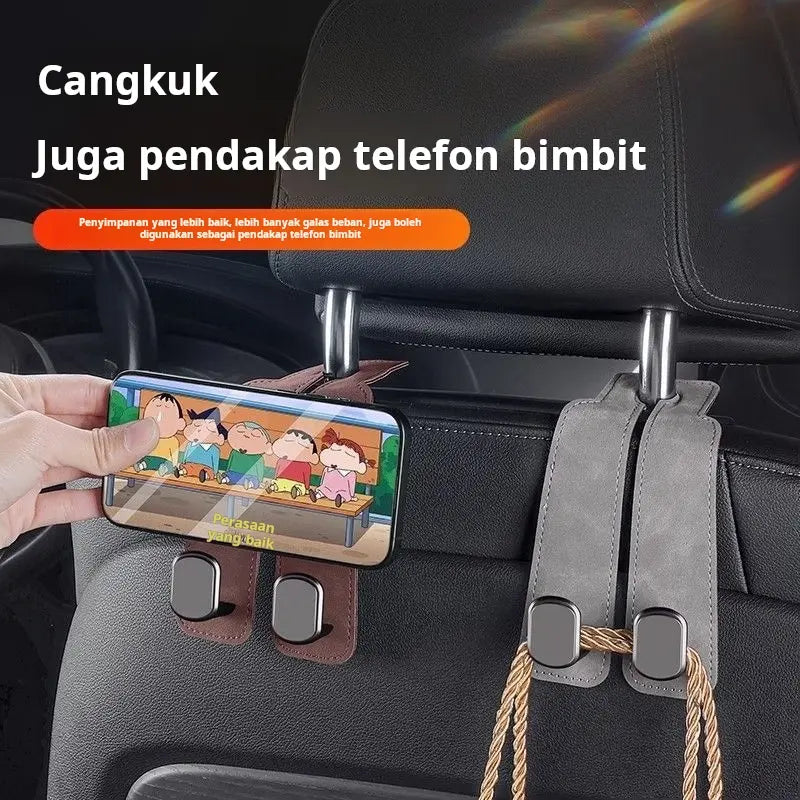 Cangkuk belakang kerusi, reka bentuk ringkas tapi praktikal — beg & barang mudah digantung! 🚗🛍 #CangkukTempatDuduk #KeretaKemas