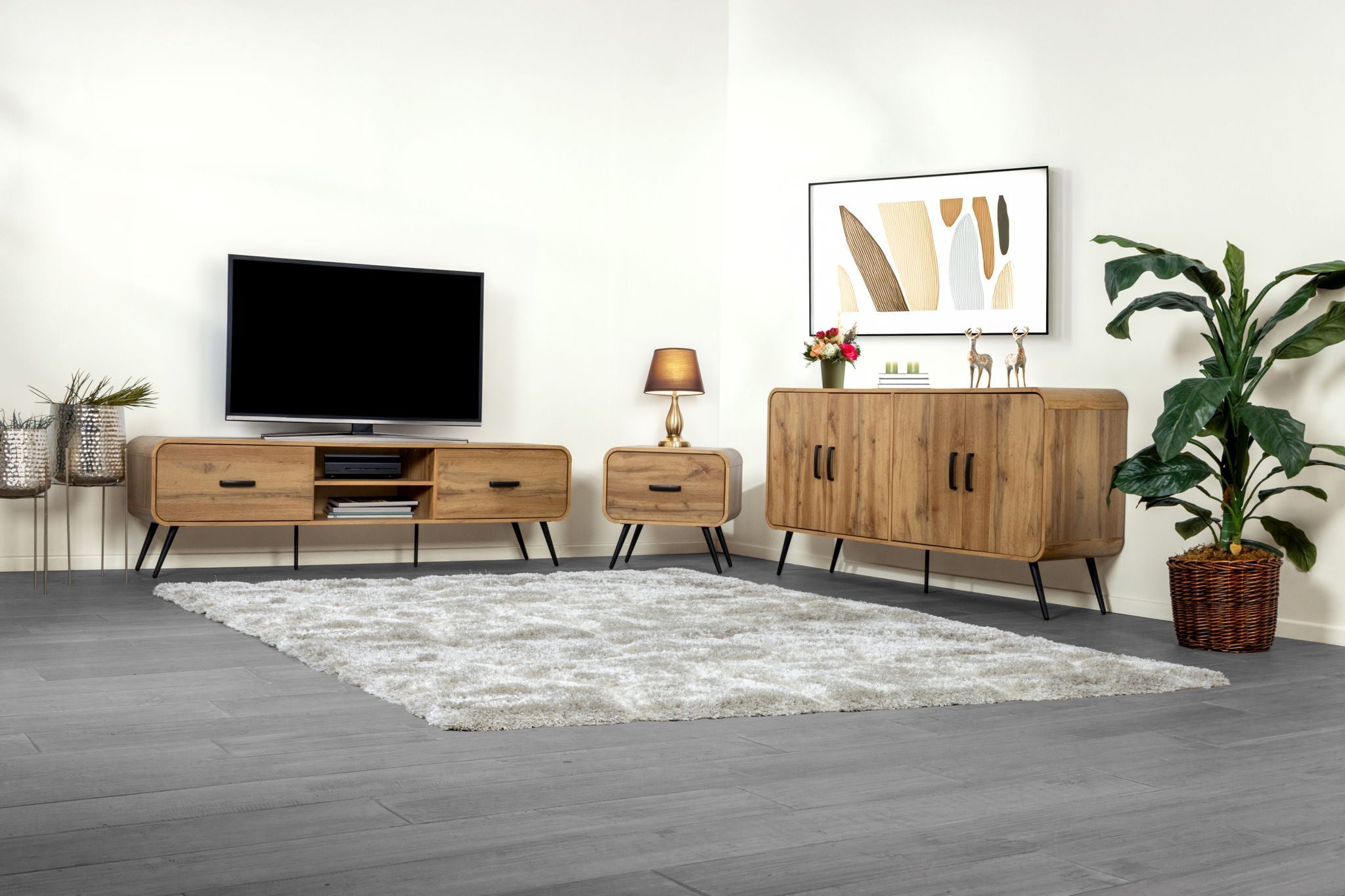 Rowan - 71 Low Profile TV Console - Natural