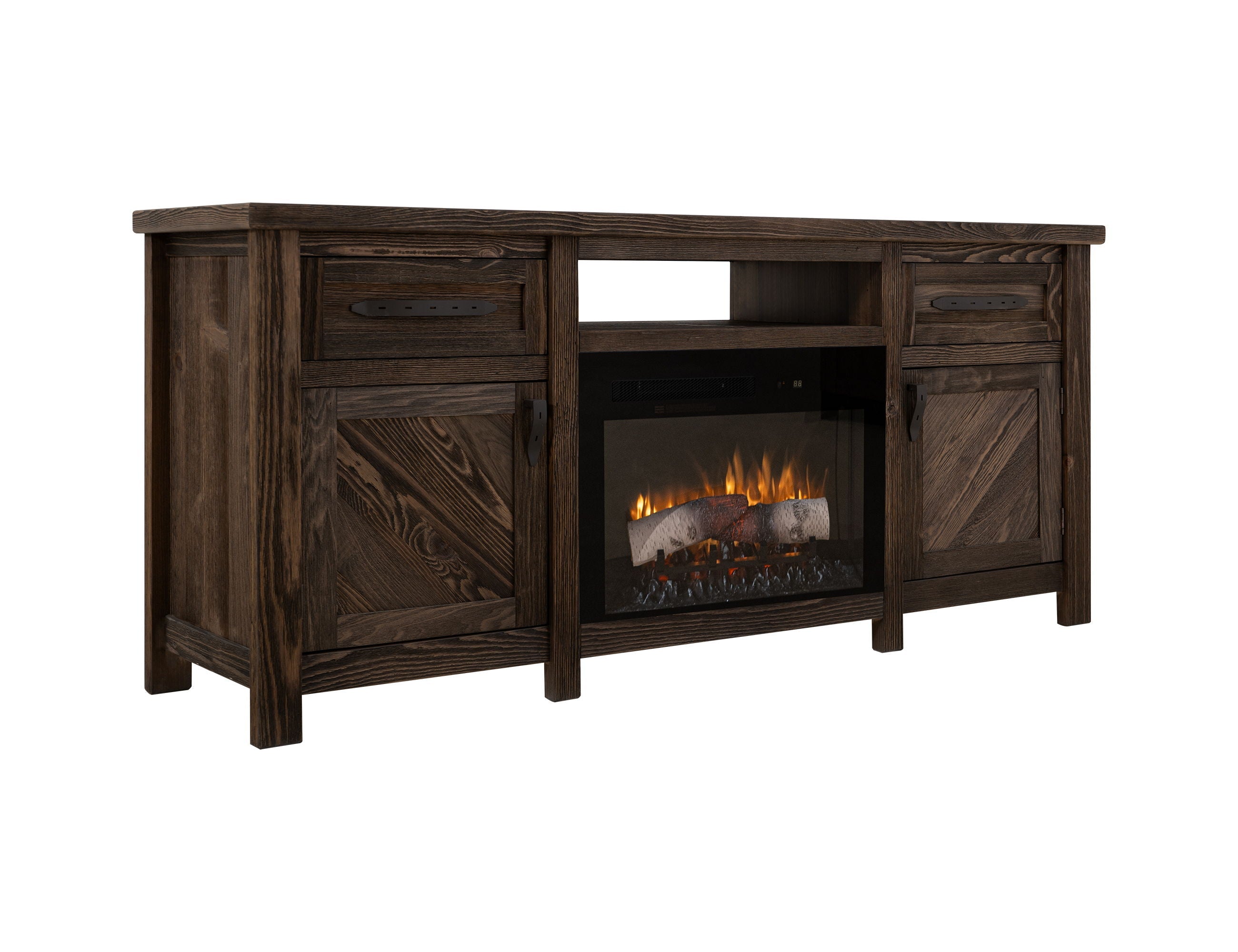 Dutton - Electric Fireplace - Rookwood Brown
