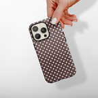 Tough Phone Case - Brown Polka Dot