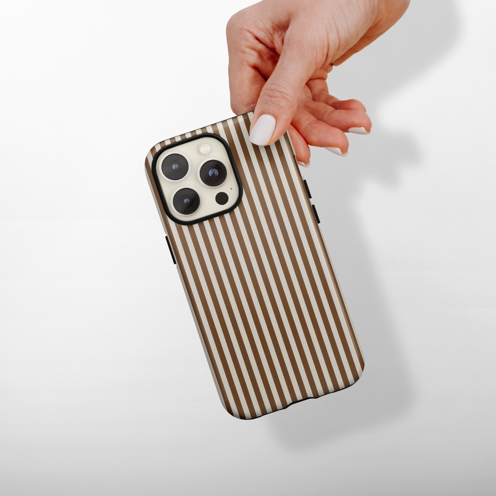Tough Phone Case - Chestnut Stripes