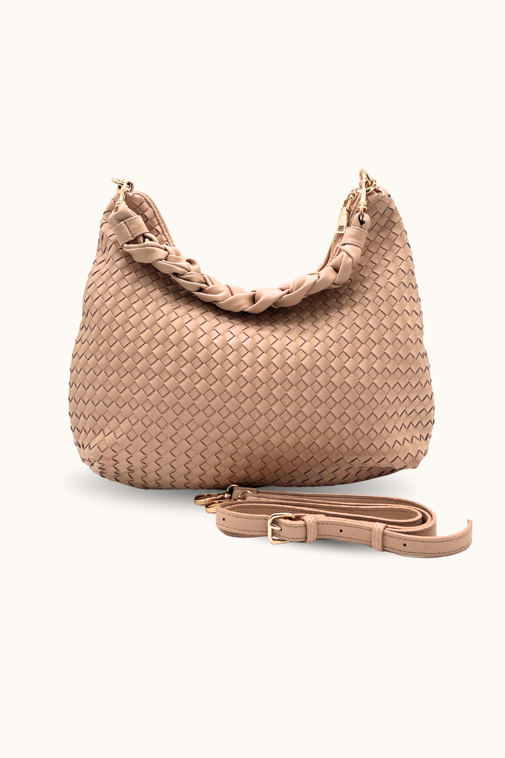 Kelly Woven Convertible Shoulder Bag