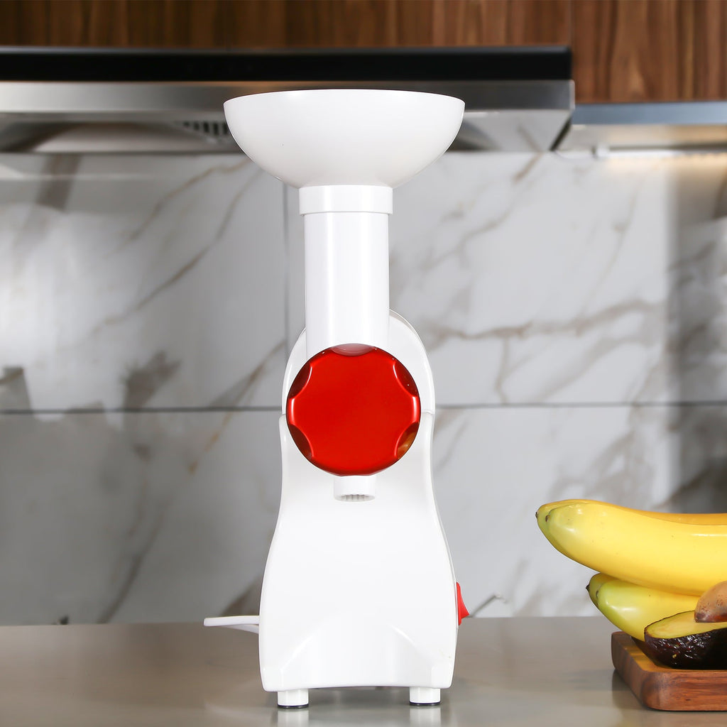 La Reveuse Frozen Dessert Maker. Great for Making Healthy Soft Serve Sherbet. Sorbet. Fruit Ice Cream. Frozen Yogurt for Kids. White. LARB1810