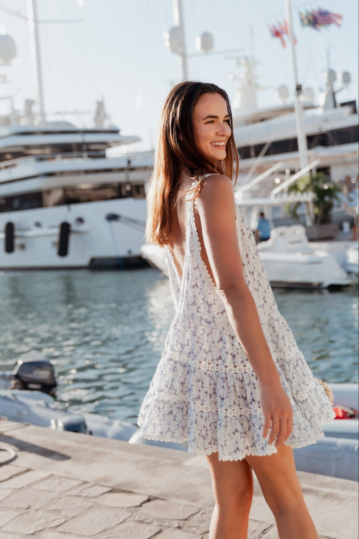 Marylin Embroidered Dress Lavender