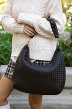 Kelly Woven Convertible Shoulder Bag