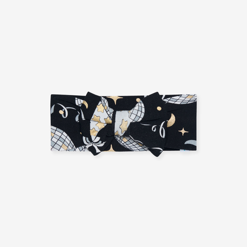 Midnight Bash Luxe Bow Headwrap