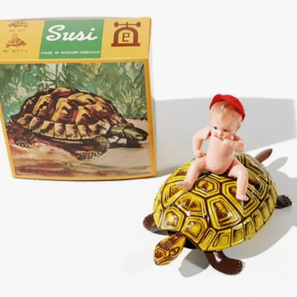 Susi Baby Turtle with Child -Made in Germany -Original Lehmann
