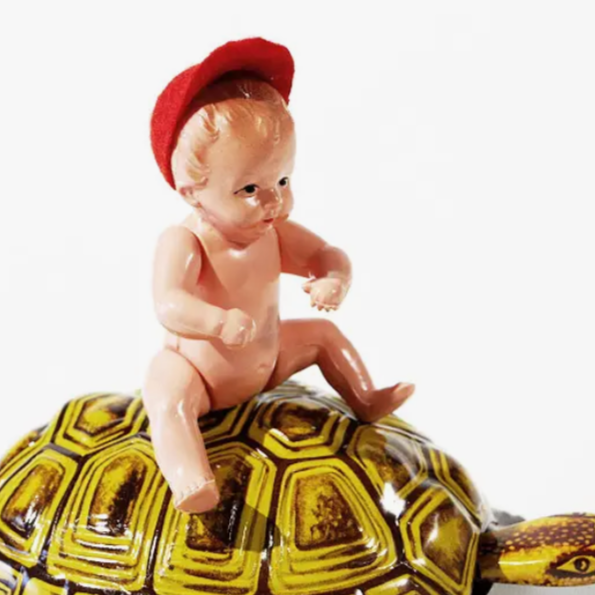 Susi Baby Turtle with Child -Made in Germany -Original Lehmann