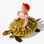 Susi Baby Turtle with Child -Made in Germany -Original Lehmann