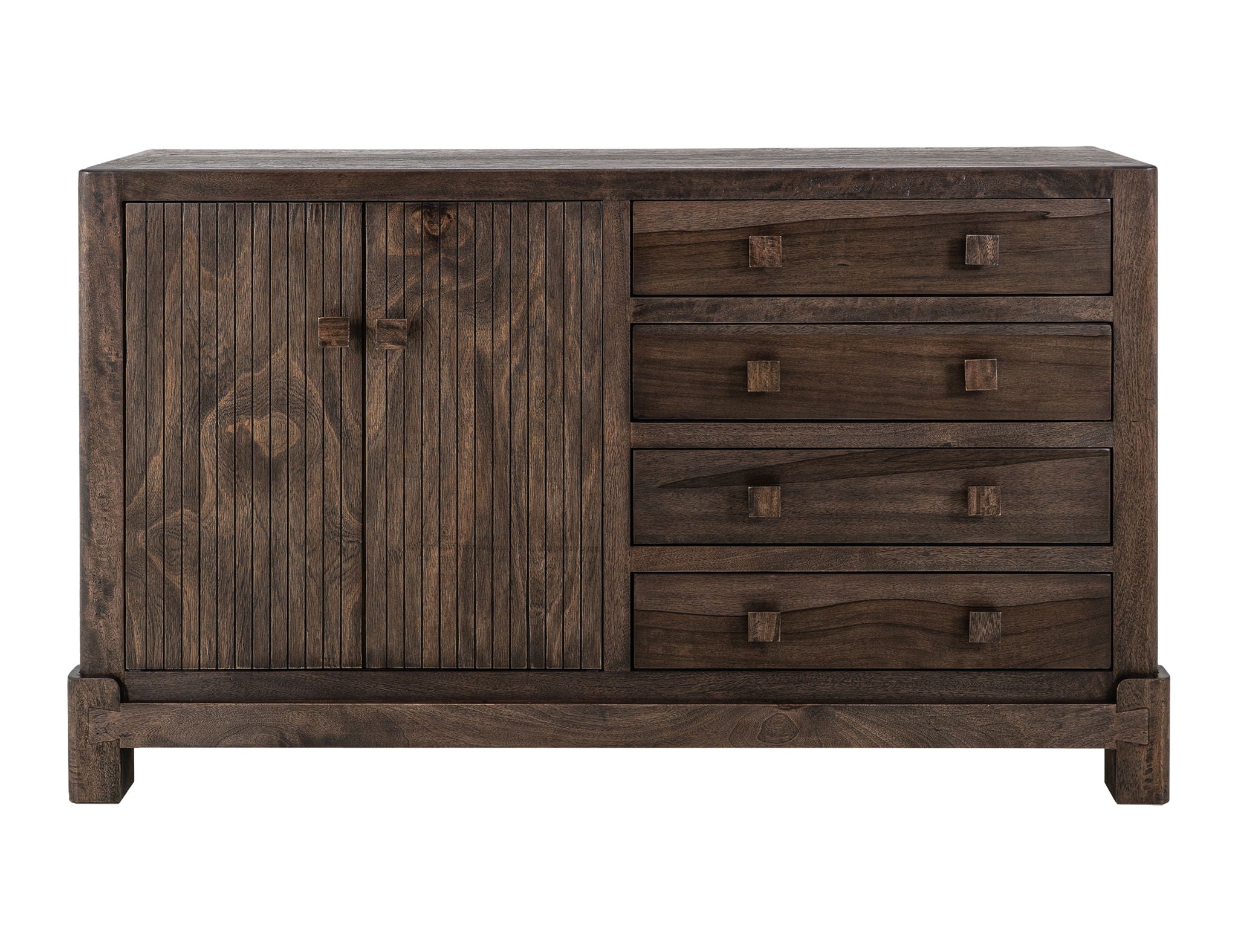 Dark Atenas - Console With 4 Drawer And 2 Doors - Brown