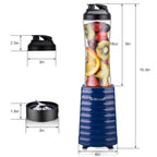 La Reveuse Smoothies Blender Personal Size 300 Watts with 18 oz BPA Free Portable Travel Sports Bottle (Navy)