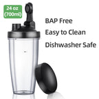 La Reveuse Personal Blender Making Shakes and Smoothies 1000 Watt-with 24 oz BPA Free Portable Travel Bottle - Dishwasher Safe (Black)