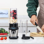 La Reveuse Blender for Shakes Smoothies.400W. with 2 x 24 Oz Blending Cups and To Go Lids.BPA free