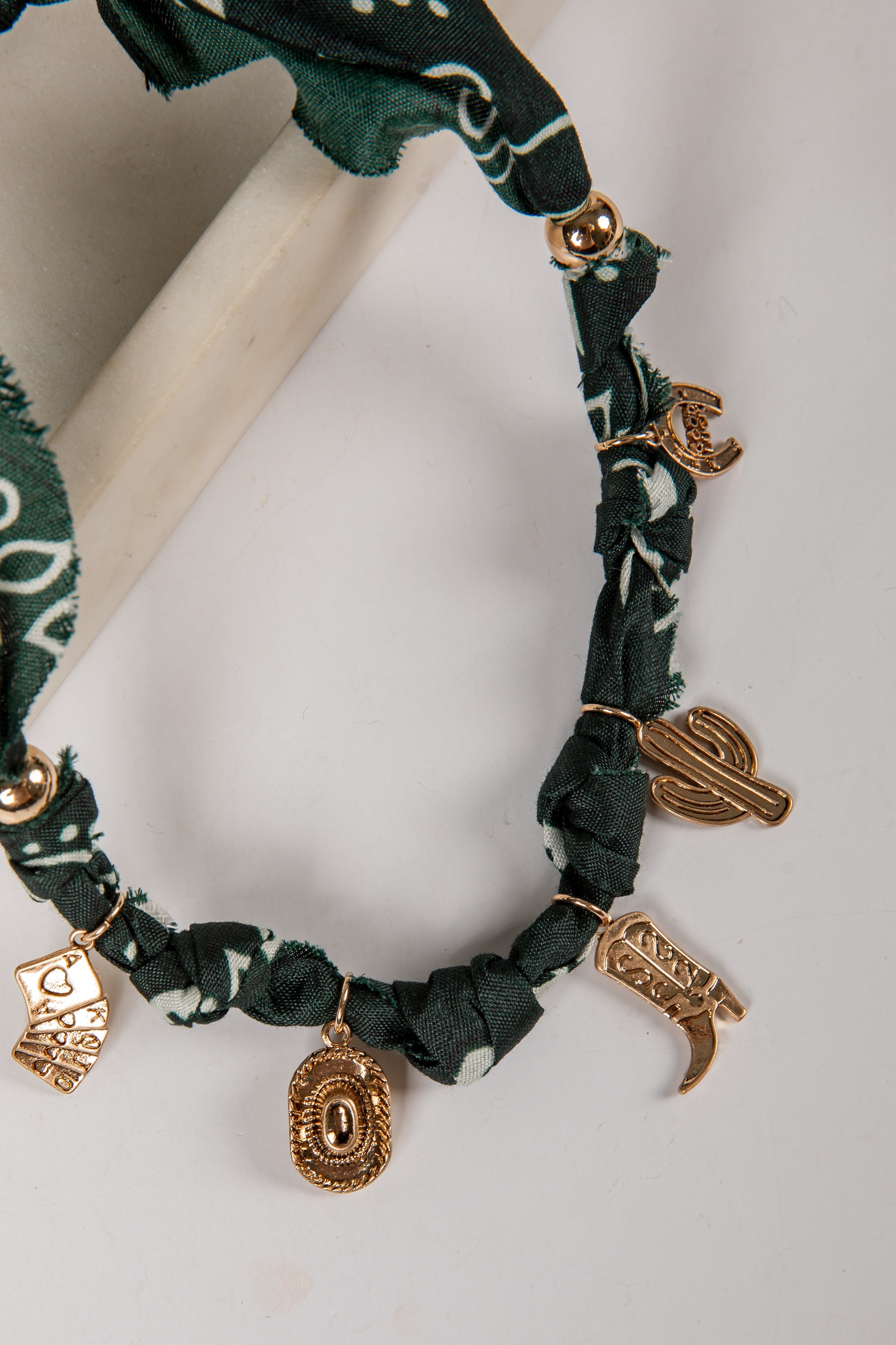 Scarlett Bandana Charm Necklace