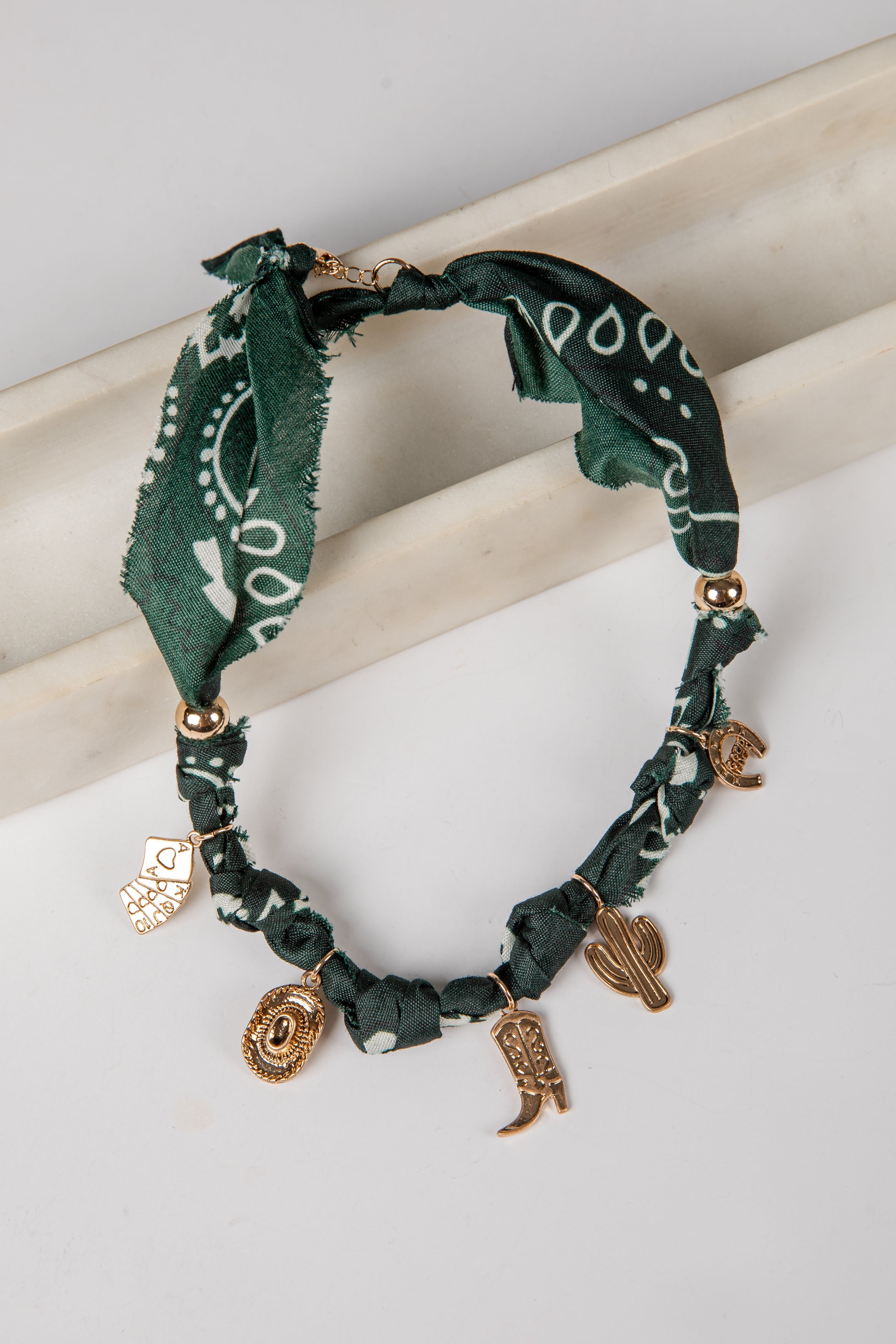 Scarlett Bandana Charm Necklace