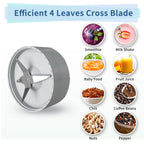 La Reveuse Personal Size Blender 250 Watts Power for Shakes Smoothies Seasonings Sauces with 1 Piece 15 oz Cup.1 Piece 10 oz Mug.BPA Free (Pearl Blue)