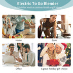 La Reveuse Personal Size Blender 250 Watts Power for Shakes Smoothies Seasonings Sauces with 15 oz Portable To Go Cup.BPA Free