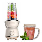 La Reveuse Personal Size Blender 300 Watts Power for Shakes Smoothies Seasonings Sauces with 17 oz Cup / 10 oz Mug.Retro Style