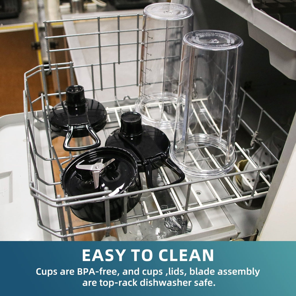 La Reveuse Blender for Shakes Smoothies.400W. with 2 x 24 Oz Blending Cups and To Go Lids.BPA free