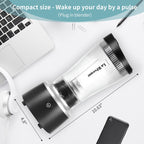 La Reveuse Personal Size Blender 250 Watts Power for Shakes Smoothies Seasonings Sauces with 15 oz Portable To Go Cup.BPA Free