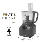 La Reveuse 4 Cup Food Processor Vegetable Chopper. 400 Watts. for Slicing.Shredding.Grating.Juicing.Emulsfying.Mixing